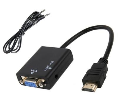 China COMPUTER Converter Convex Head Adapter With Audio Cable Male To Female 1080p Hd Compatible To VGA for sale