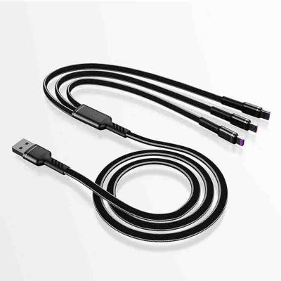 China High Quality Quick Charge Fast Charging 3 Speed ​​In 1 Usb 5a Cable Fast Charging Data Cable 3 In 1cable for sale