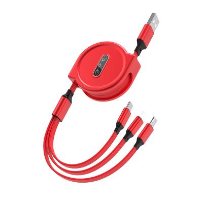 China Fast Charging Retractable Charging Cable Custom Logo Fast Charging Cable Usb cable3-in-1 Speed ​​USB for sale