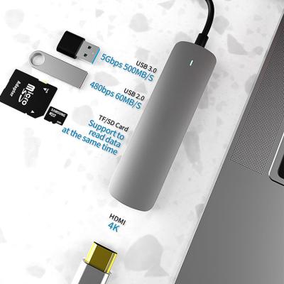 China Mobile Devices .desk TYPE-C computer factory direct 5 in 1 USB2.0 SD HUB USB 3.0 HUB Adapter USB C HUB Super Speed for sale