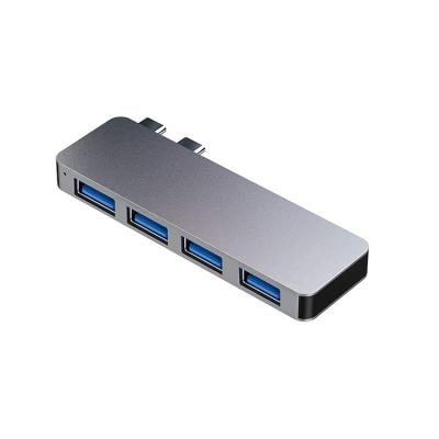 China Mobile Devices .desk Computer Type-c 5 IN 1 USB3.0 Hub PD 4 Usb Hub Left Laptop Mutil Function Adapter Port Hub for sale