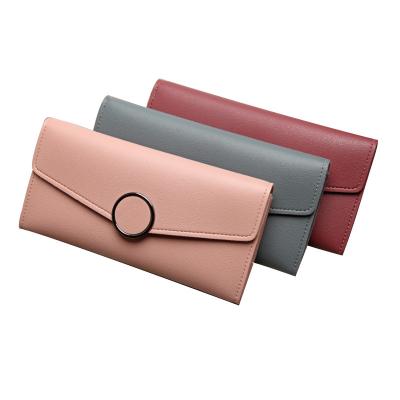 China Waterproof Woman Wallets Travel Purse Zipper Around Clutch Wallets Wristlet Card Holder PU Leather Women Wallet for sale