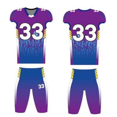 China 2021 Newest Arrived Cheap Mercerization Custom Youth Sublimation American Football Uniform for sale