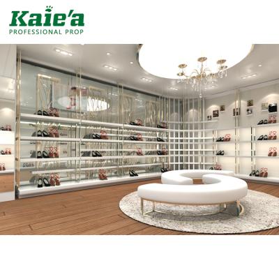 China At least 5 years of modern retail display rack shoes, wooden retail store display rack for shoes for sale