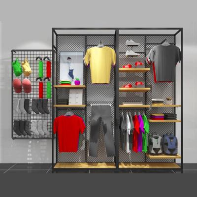 China Modern Metal Men's Clothing Show Rack Men's Store Display Racks Men's Suit Clothing Retail Display Rack for sale