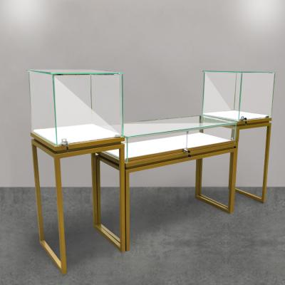 China Modern Classic Glass Jewelry Showcase Counter For Shop Glass Display Tabletop Jewelry Showcase for sale