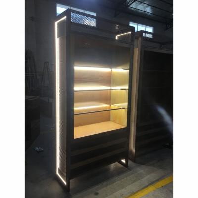 China Modern Metal Jewelery Display Showcase Lockable Display Cabinet for sale