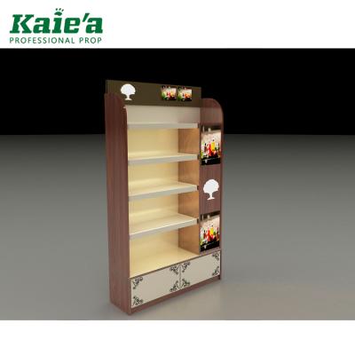 China Shop Display Stand Retail Display Design Cosmetic Wooden Perfume Shop Display Stand Led Makeup Display Stand for sale