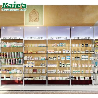 China Pharmacy Shop Counter Retail Pharmacy Store Furniture Pharmacy Display Pharmacy Store Design Shelves for sale