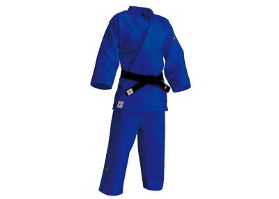 China Adult Blue Judo Uniform Academy Training Suit With 100%Cotton Double Weave for sale