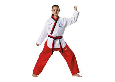 China Female Taekwondo Uniform Gi , White Taekwondo Fighter Uniform Wear for sale