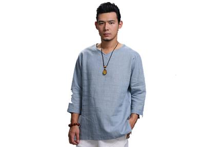 China Fashion Pre - shrunk Nature Hemp Clothing Soft Washed Plain Tshirt for sale