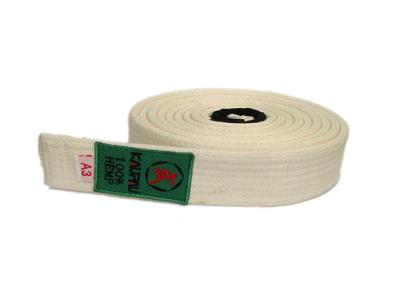 China SGS Approval Martial Arts White Brazilian Jiu Jitsu Belts For Kids for sale