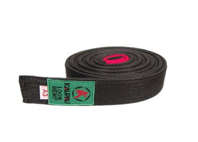 China Adult Training Custom Bjj Belt Black With 8 Row Straight Threads for sale