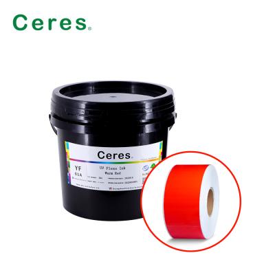 China Solvent Base Uv Flexo Ink Warm Red For Narrow Web Label Machine en venta