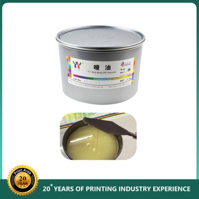 China YT-500 Op Matt Offset Printing Chemicals Paper Scratch Resistant Offset Uv Varnish for sale