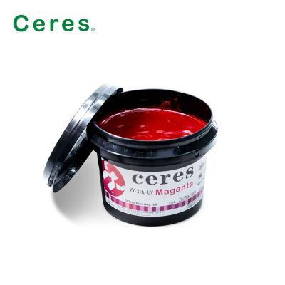 China Ceres Offset Uv Printing Ink CMYK Plastic PVC Fast Drying High Gloss for sale