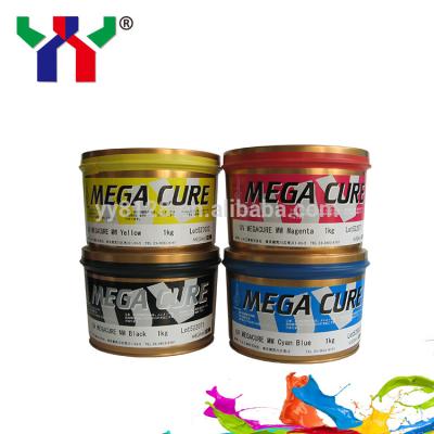 China El lustre fuerte PE ACARICIA la tinta compensada ULTRAVIOLETA 1kg puede los colores de Cmyk de la tinta de impresión del Pvc en venta