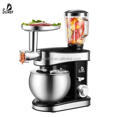 China Commercial Blender Design 1200W Electric Batter Mixer Stand Tilt Head 5 in 1 Blender Chopper Food Mixer for sale