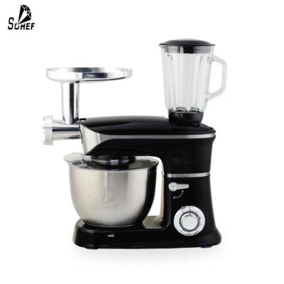 China 3In1 Design Cake Dough Mixer Chopper Kitchen Food Mixer Accessories Stand Electric Baking Mixer Tilt Head Design for sale