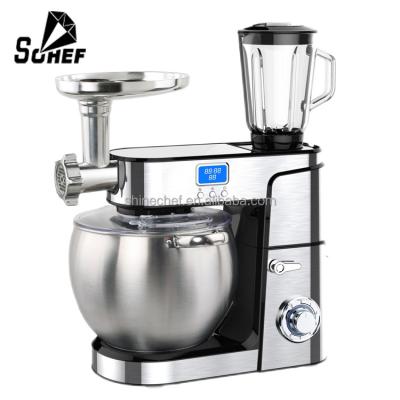 China Italian Home Bread Machine Kitchenaid Mixer Food Cake Bakery Stand Commercial Design 5KG 12L Dough Mixer Spiral Tilt Head With Mixer for sale