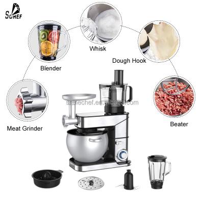 China Commercial Multifunctional 6 in 1 Thermo Electric Chopper Food Processor Vegetable Blender Stand Mixer for sale