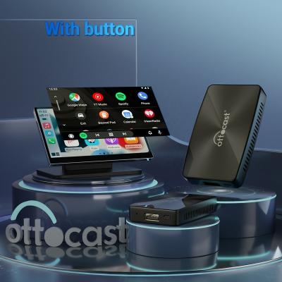 China Wireless Android Auto and Wireless Carplay 2 in 1 OTTOCAST 2022 Unique wireless carplay auto android auto box ai carplayer wirelesses For Apple Bmw Cadillac Escalade for sale