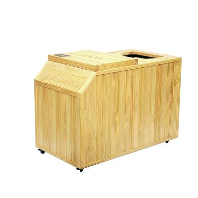 China Excellent Quality Computer Control Panel Holographic Far Infrared Energy Home Care Sauna Barrel Pedicure Wooden Barrel for sale