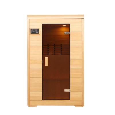 China Computer Control Panel Outdoor Home Use Two Person Wooden Sauna Infrared Dry Room With ETL Certificate for sale