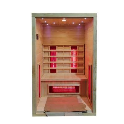 China Sauna Heater Pine Wood Computer Control Panel 3 Person Infrared Sauna Room for sale