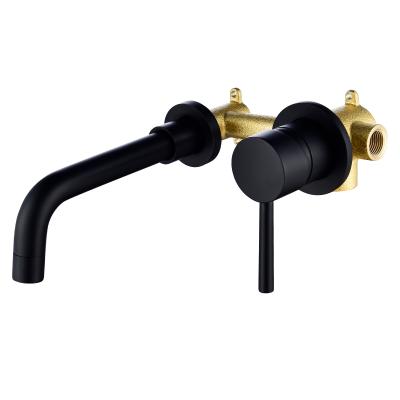 China Ciencia Modern Bathroom Faucet For Vessel Sink Double Hole Chrome Basin Mixer Tap Wall Mounted Hot And Cold Brass BB6083A for sale