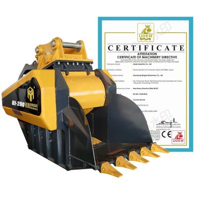 China Crawler Excavator World Heavy Duty Construction Machinery Attachment Crusher Buckets For Excavator for sale