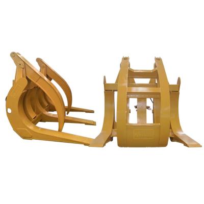 China Loader grapple Earth log grapple wheel loader stone grapple for sale