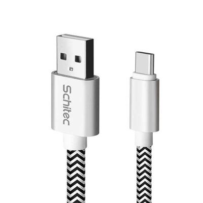 China USB 3.0 USB-A Ground Speed ​​Stock Braided Fast Charging Braided Data Cable To Type C Support Palladium Phone Charger Cable for sale