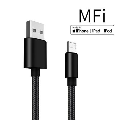 China High Quality System Premium IOS USB 3ft Nylon Braided Cable MFi Certified Data Cable Original For iPhone Chargers for sale