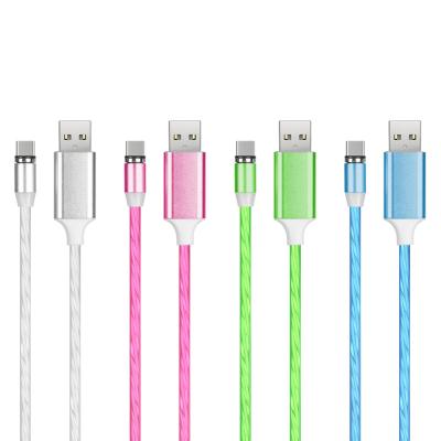 China Charging+Data Transfer Durable Led Fast Charging Type C Magnetic USB Cable Fast Magnet USB Micro USB Cable for sale