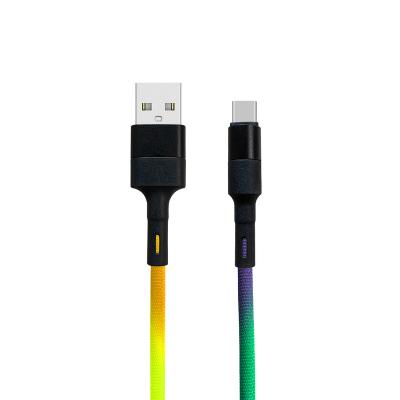 China For custom coloful usb cable rainbow usb c usb c charging cable 2m for sale