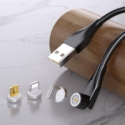 China Fast Charging Speed ​​Bulk Dismountable Charging Cable 3 In 1 Magnetic USB Cable Data Transfer Fast Charging Cable for sale