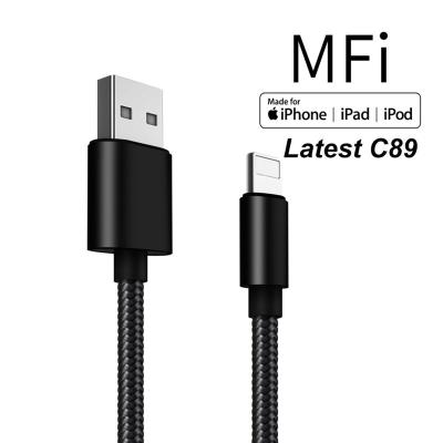 China IOS New 8pin C89 System TKETAI 2021 MFI Lightning Nylon Braided Data Cable Certified 3ft Fast Charger For iPhone for sale