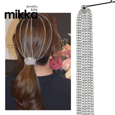 China New Fashion Accessories Hair Chain With Simple Geometric Aluminum Tassel Jewelry Accessories Long Chains For Women Headpieces for sale