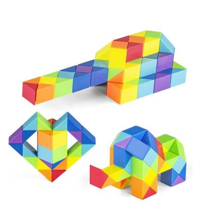 China DIY Transformable TOY Dingsheng 24 And 36 48 60 72 Snake Magic Twist Cube Child Speed ​​Puzzle Education Toy for sale