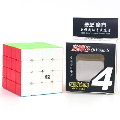 China Educational Magic Cube Toy QiYi QiYuan S 4x4x4 qiyi speed puzzles Educational Stickerless 4x4 toys for kids beginner cube toys for sale