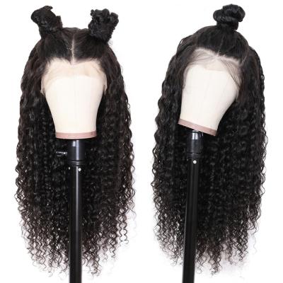 China 100% Virgin Human Hair Full Lace Wig HD Deep Wave Brazilian Curly Lace Front Wigs For Black Women Hair Wigs for sale