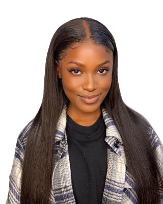 China Factory wholesale silky straight wave straight hair wigs for black women lace up wig with baby hair straight virgin hair lace wigs for sale