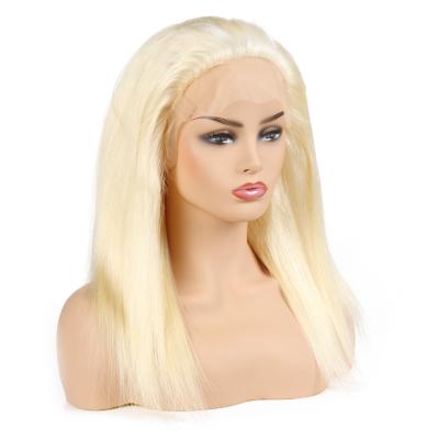 China Hd Wave 613 Virgin Brazilian Straight Human Hair Wigs 13X4X1 T Lace Front Wigs Transparent Hair Piece Wigs Silky Straight Blonde Brazilian Hair for sale