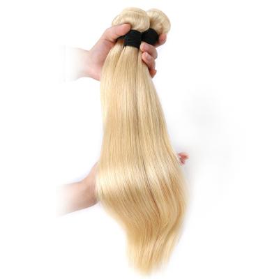 China Wholesale Raw Barely Shedding Thick Smooth Soft Cuticle Aligned 613 Blonde Hair Extensions Remy Human Hair Bundles 613 Virgin Cuticle Aligned For Woman for sale