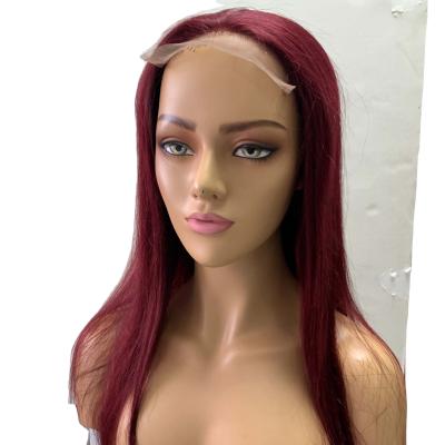 China Silky Straight Wave Colored Wigs 99j Colored Brazilian Human Hair Lace Closure Wig Cheap Full Body Straight Human Hair Wigs For Women for sale