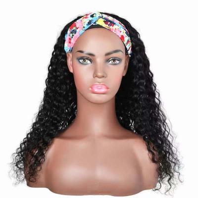 China Wholesale Curly Curl Headband Wig Hair For Women Raw Color Virgin Hair Headband Wigs for sale