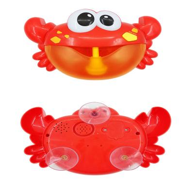 China Safety Electric Bubble Crab Machine With Music Baby Bath Bubble Toy Bubble Blower for sale