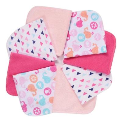 China Momcozy 8pcs Sustainable Pink Bath Face Towel Natural Newborn Reusable Baby Set Baby Washcloths Ultra Soft Absorbent Towel for sale